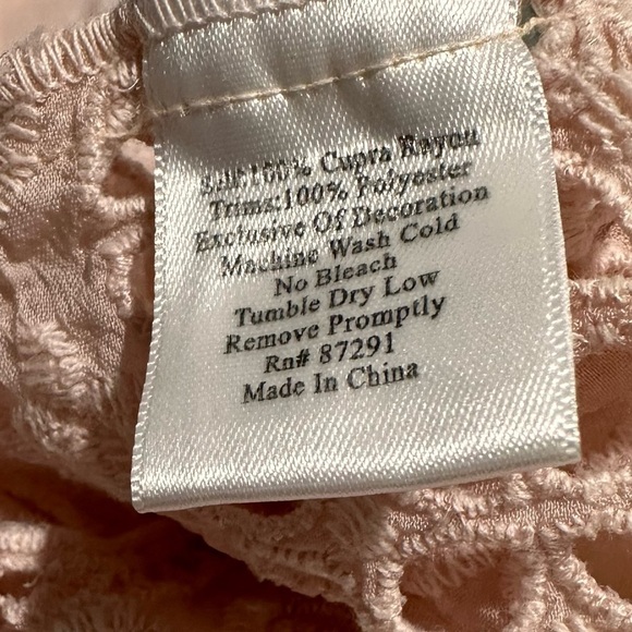 JOHNNY WAS Tunic Top Embroidered Peach Size XS Preppy Boho Travel Comfort - Picture 13 of 13